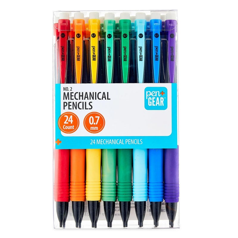 PenGear No. 2 Mechanical Pencils (Bright Multicolored, 3 Leads in Each) 24 count - Image 1